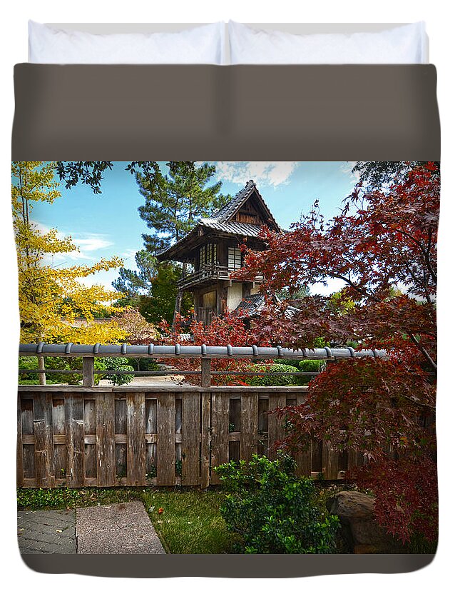  Duvet Cover featuring the photograph Fort Worth Japanese Gardens 2771a by Ricardo J Ruiz de Porras