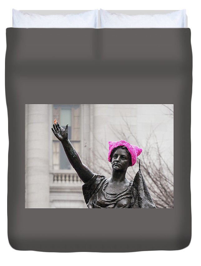 Madison Duvet Cover featuring the photograph Forward - Madison - Wisconsin #1 by Steven Ralser