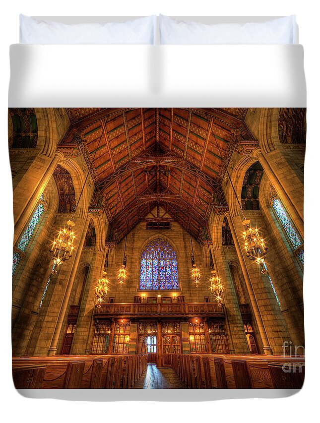 Architecture Duvet Cover featuring the photograph Fourth Presbyterian Church Chicago III by Wayne Moran