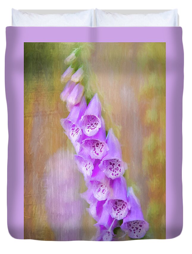 Flower Duvet Cover featuring the photograph Foxglove by Cathy Kovarik