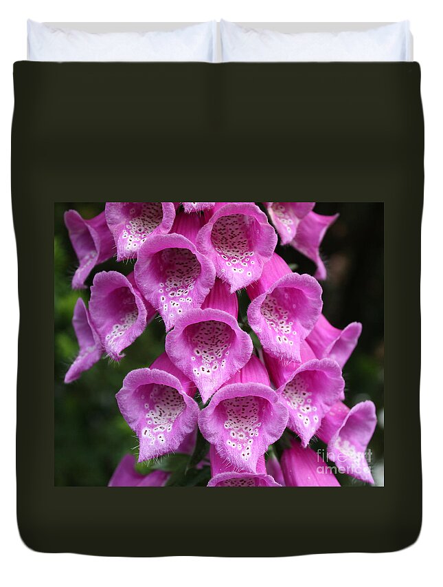 Flowers Duvet Cover featuring the photograph Foxglove by Edward R Wisell