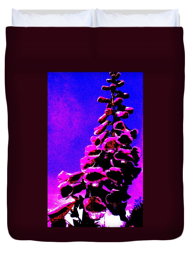 Foxglove Duvet Cover featuring the painting Foxglove by Renate Wesley