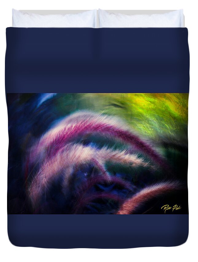 Plants Duvet Cover featuring the photograph Foxtails in Shadows by Rikk Flohr