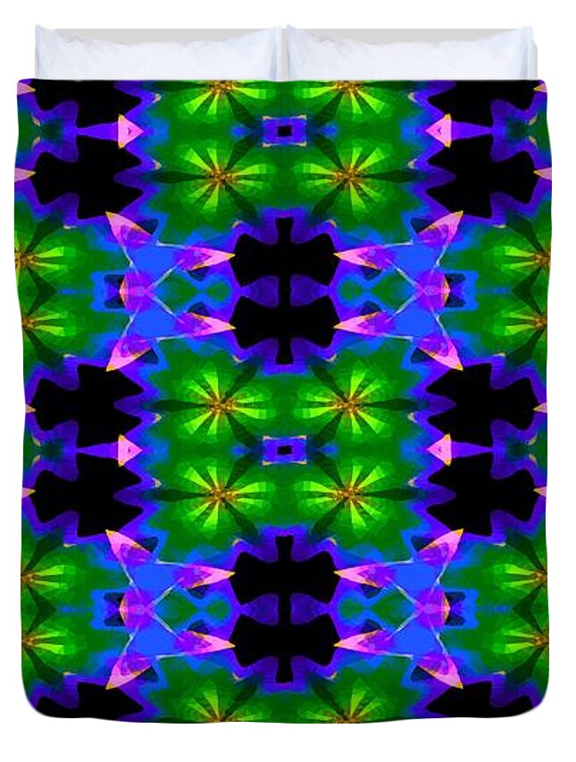  Duvet Cover featuring the painting Fractal Favorites 001 by Bruce Nutting