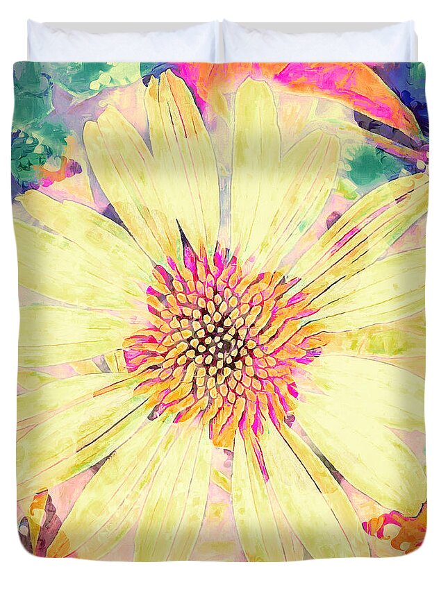 Flower Duvet Cover featuring the photograph Fractoral III by Jack Torcello