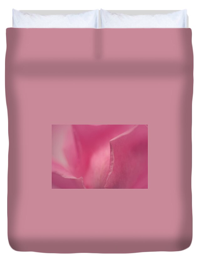  Duvet Cover featuring the photograph Frail Pink Rose by The Art Of Marilyn Ridoutt-Greene