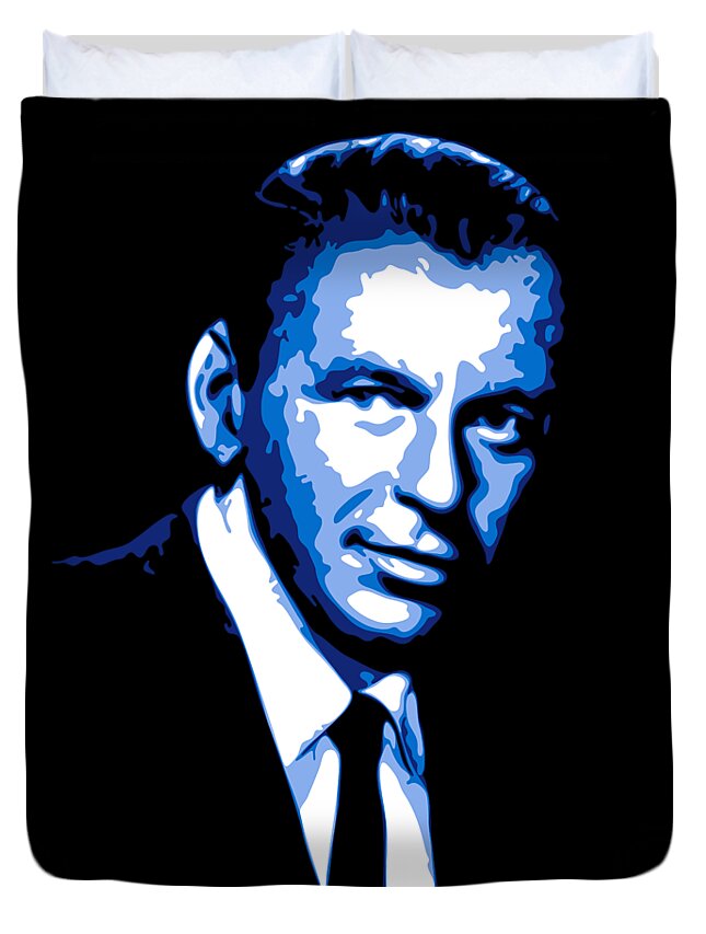 Frank Sinatra Duvet Cover featuring the digital art Frank Sinatra by DB Artist