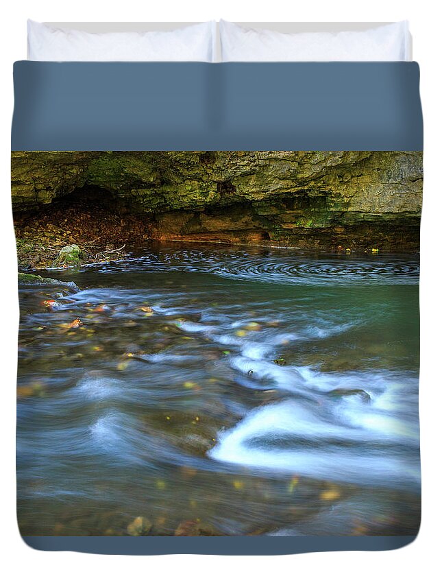 Franklin Creek State Natural Area Duvet Cover featuring the photograph Franklin Creek Rapid by Todd Bannor