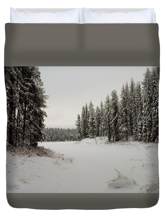 Frater Lake Duvet Cover featuring the photograph Frater Lake by Troy Stapek