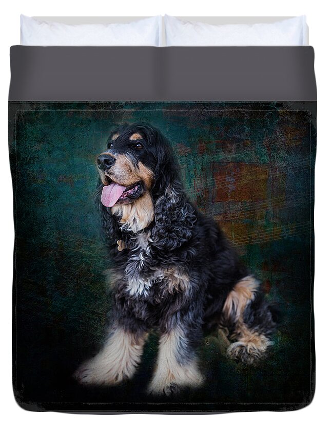Dog Duvet Cover featuring the photograph Fred the Dog by Keith Hawley