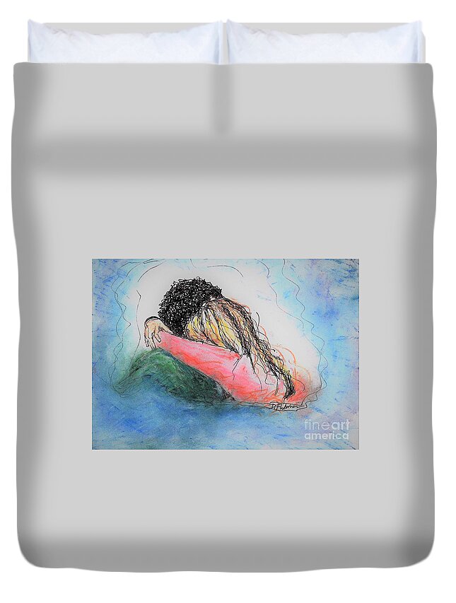 Man Duvet Cover featuring the mixed media Free Hugs by Denise F Fulmer