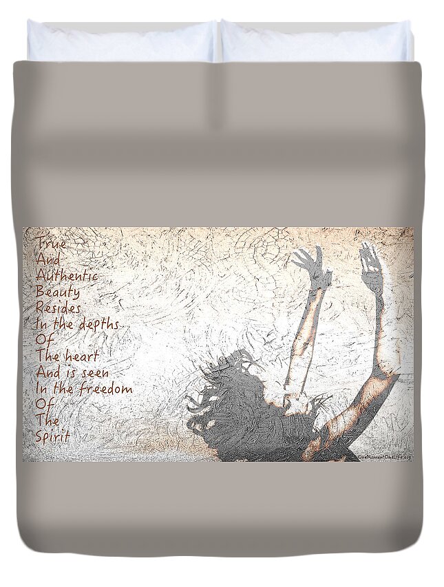 Acrylic Duvet Cover featuring the painting Free Spirit by Theresa Marie Johnson