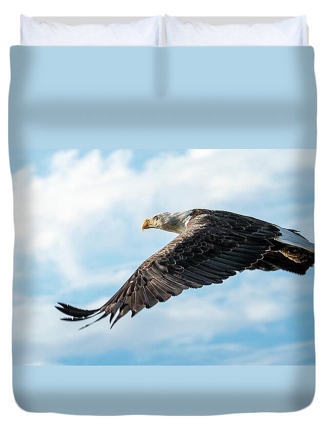 Bald Eagle Duvet Cover featuring the photograph Freedom by Jeanette Mahoney