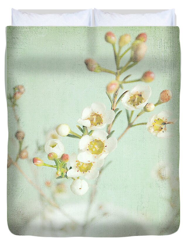 Blossom Duvet Cover featuring the photograph Freesia Blossom by Lyn Randle