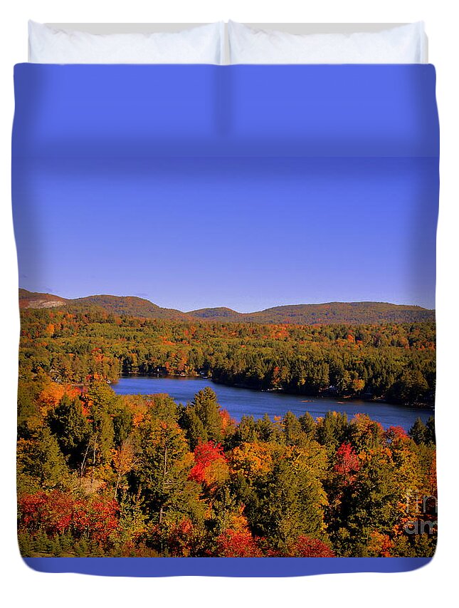 Landscape Duvet Cover featuring the photograph Maine by Lennie Malvone