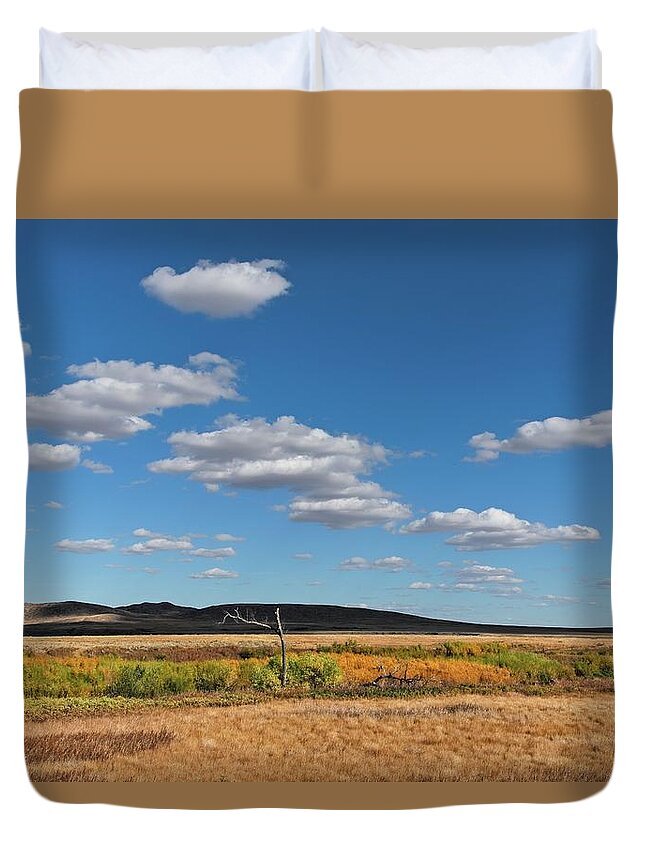 Canada Duvet Cover featuring the photograph Frenchman River Contrasts by Allan Van Gasbeck