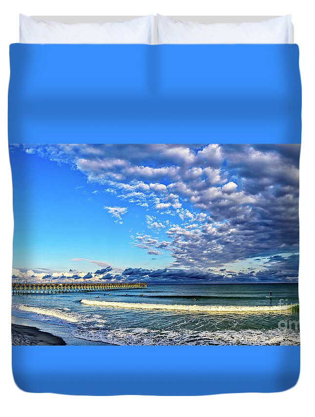 Surf City Duvet Cover featuring the photograph Fresh and Clean by DJA Images