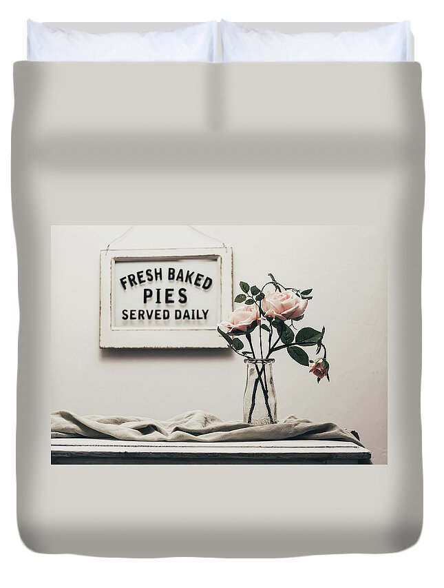 Rose Duvet Cover featuring the photograph Fresh Baked by Kim Hojnacki