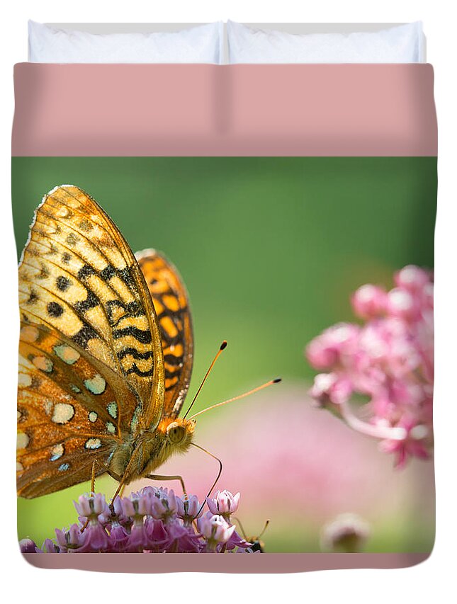 Butterfly Duvet Cover featuring the photograph Fritillary by Brian Hale