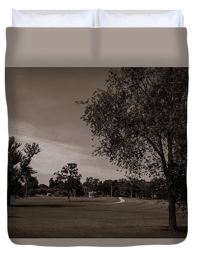 Hermitage Duvet Cover featuring the photograph From The Fields - The Hermitage by James L Bartlett