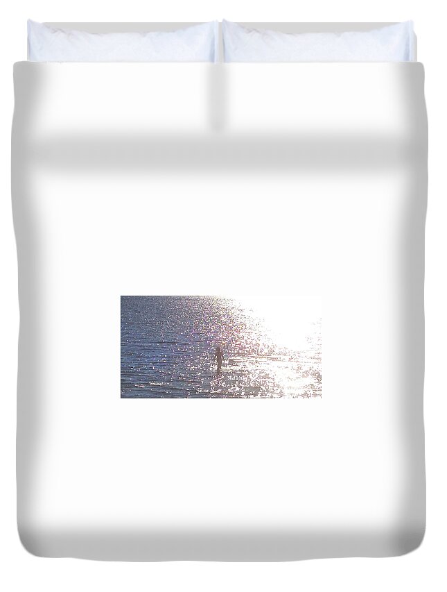Female In The Ocean Duvet Cover featuring the photograph From the Sea Detail by Felipe Adan Lerma