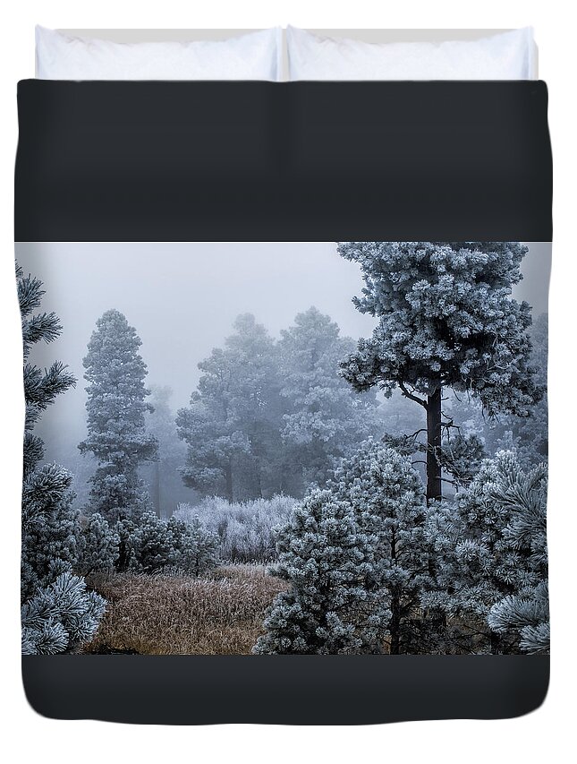 Winter Duvet Cover featuring the photograph Frosted by Alana Thrower