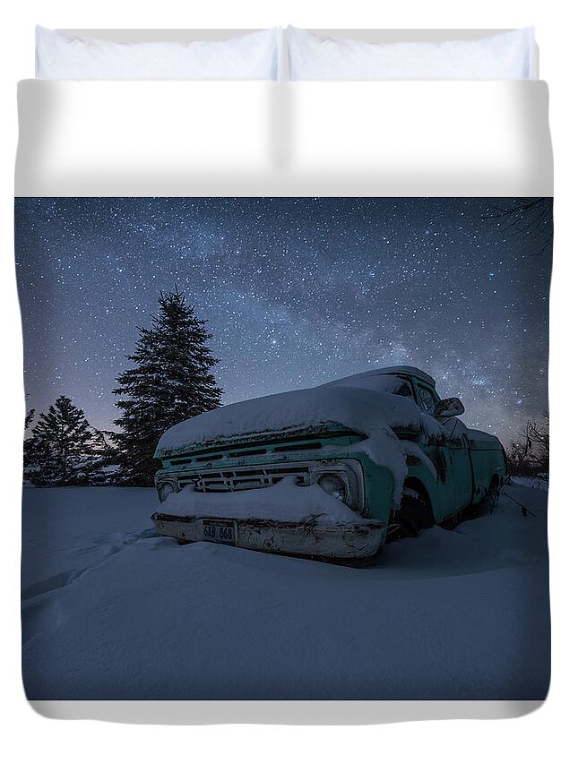 Trees Duvet Cover featuring the photograph Frozen Rust by Aaron J Groen