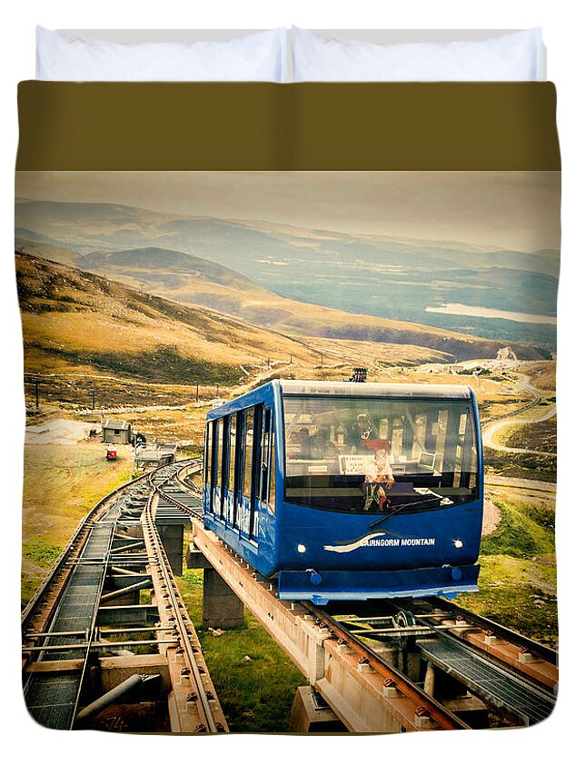 Cairngorm Mountains Duvet Cover featuring the photograph Funicular by Diane Macdonald