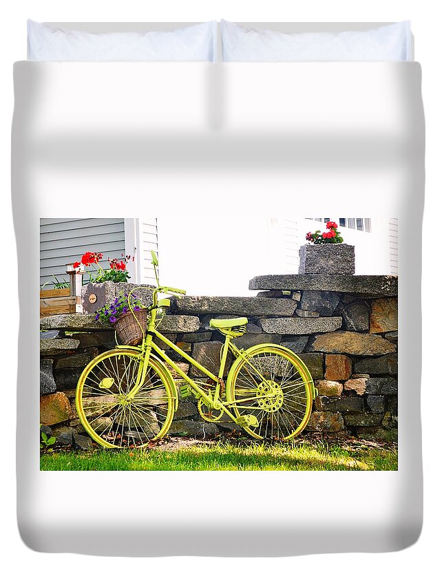 Bike Duvet Cover featuring the photograph Funky Bike by Nina-Rosa Dudy