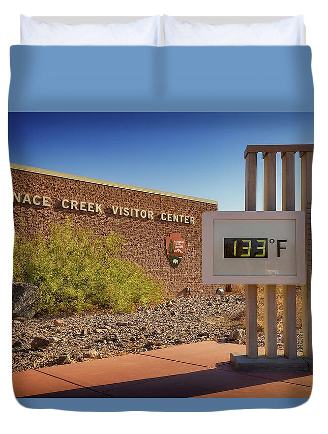 Furnace Duvet Cover featuring the photograph Furnace Creek by Ricky Barnard