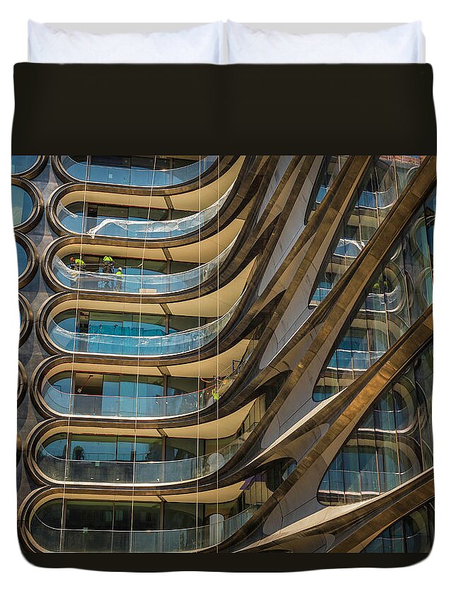 Architecture Duvet Cover featuring the photograph Futuristic Residence by Fran Gallogly