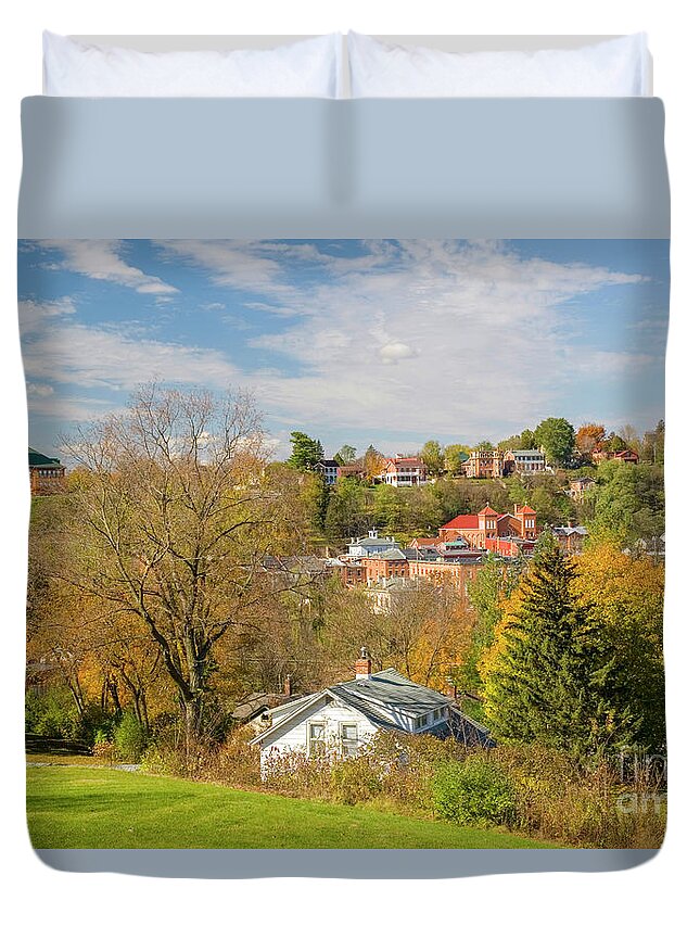 Psi Duvet Cover featuring the photograph Galena Illinois USA by Ohad Shahar