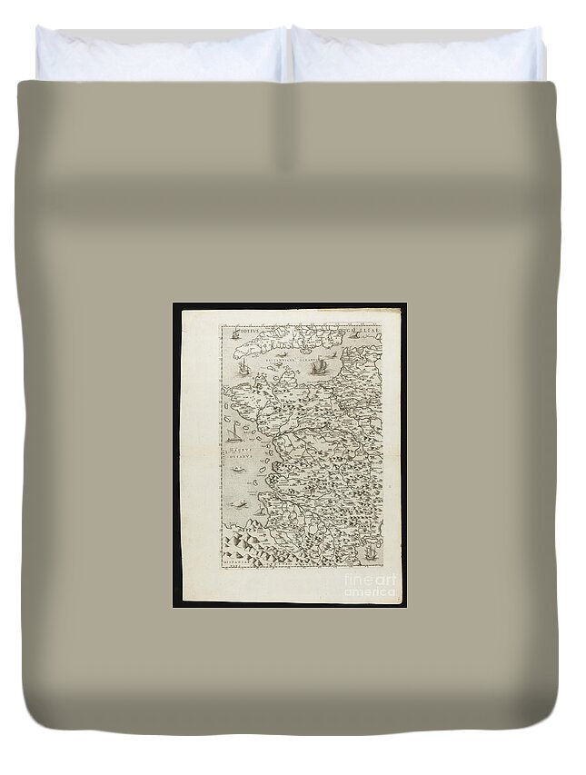 France--forlani Duvet Cover featuring the painting Galliae Exactissima by MotionAge Designs