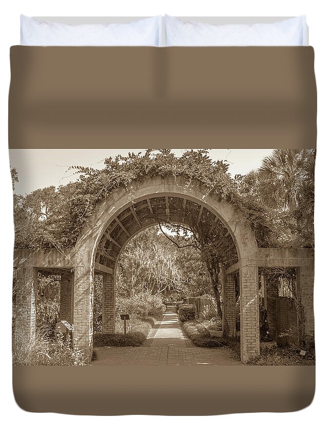 2017 Duvet Cover featuring the photograph Garden Arch by Darrell Foster