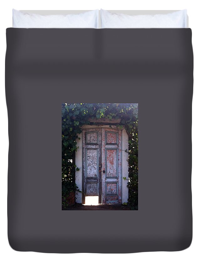 Door Duvet Cover featuring the photograph Garden Door by Christy Pooschke