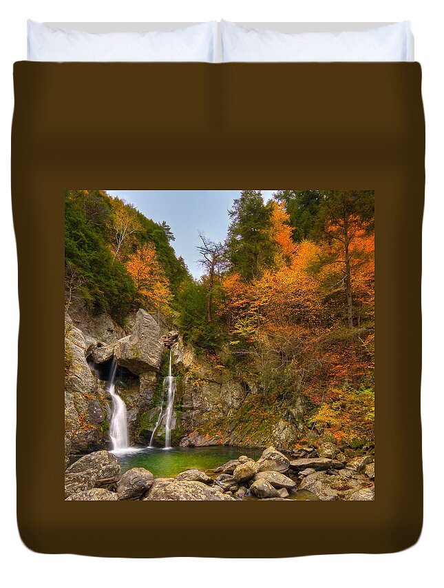 Bash Bish Falls Duvet Cover featuring the photograph Garden of Eden by Neil Shapiro