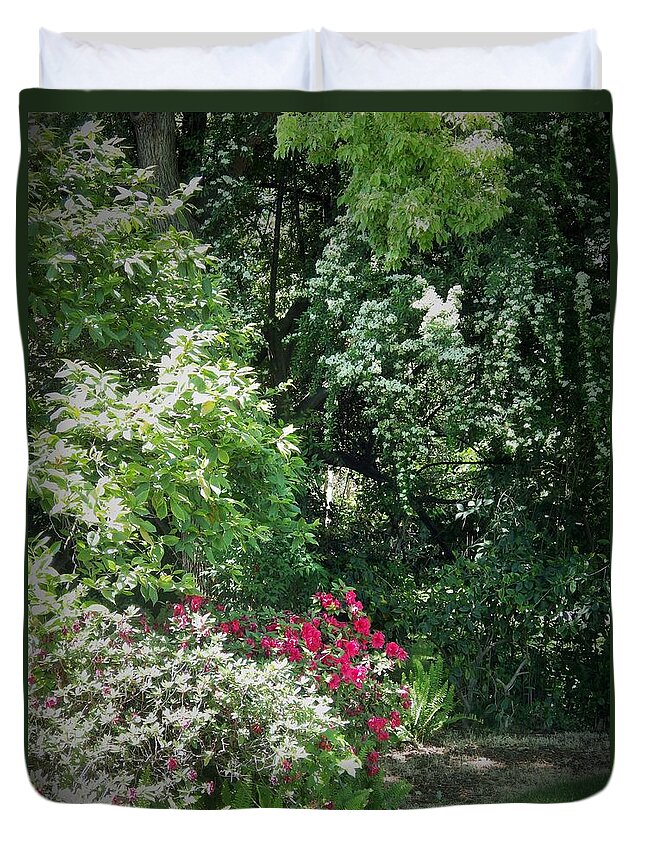 Home And Gardens Duvet Cover featuring the photograph Gardens in the Valley by Jan Moore