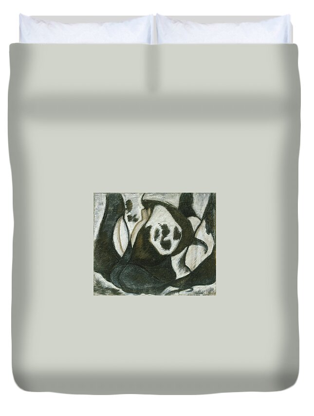 Arthur Garfield Dove Duvet Cover featuring the painting Garfield Dove by MotionAge Designs