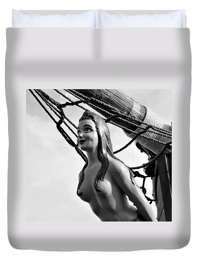 Fine Art Photography Duvet Cover featuring the photograph Gasparilla Girl by David Lee Thompson