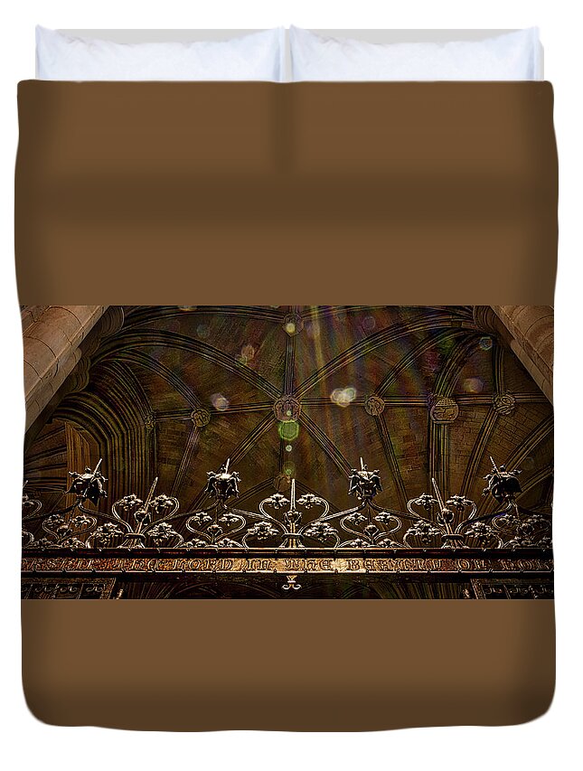 Washington Duvet Cover featuring the photograph Gate to the Holy Spirit Chapel by Stuart Litoff