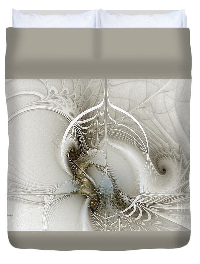 Fractal Duvet Cover featuring the digital art Gateway to Heaven-Fractal Art by Karin Kuhlmann