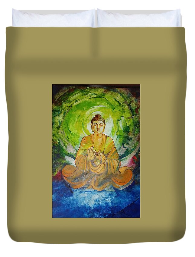 Gautam Buddha Paintings Duvet Covers