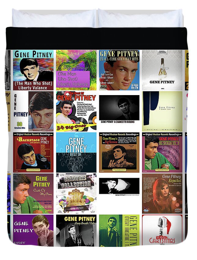 Gene Pitney Duvet Cover featuring the mixed media Gene Pitney 1 by Smart Aviation