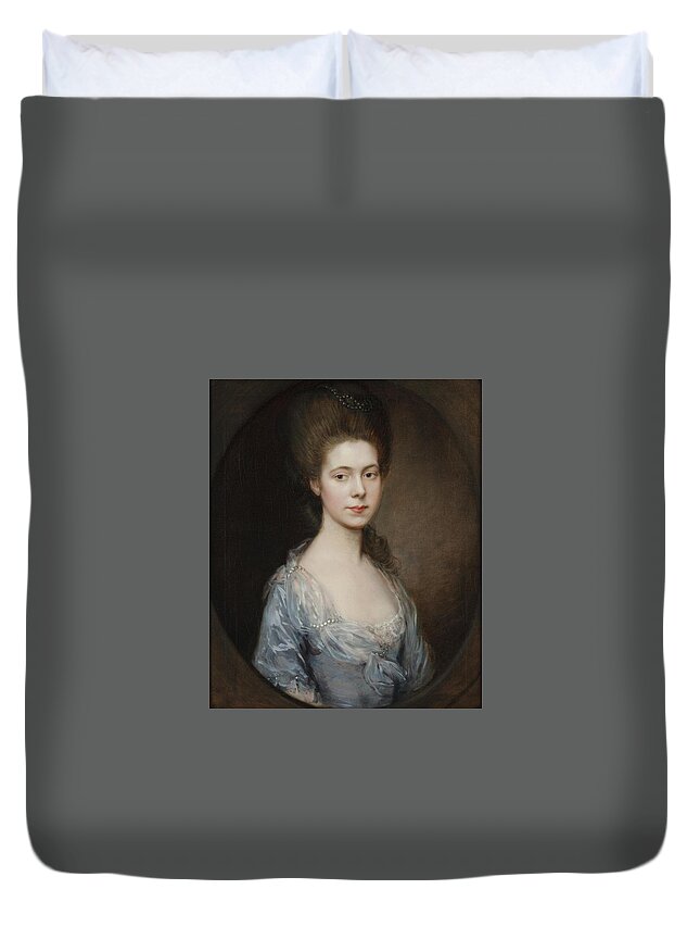 Thomas Gainsborough English 1727 - 1788 Mrs. George Oswald Duvet Cover featuring the painting George Oswald by Thomas