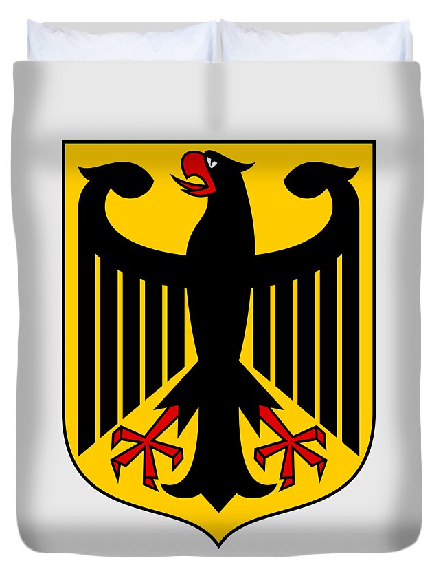 Germany Duvet Cover featuring the drawing Germany Coat of Arms by Movie Poster Prints