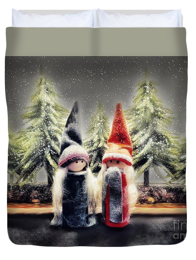 Christmas Duvet Cover featuring the photograph Getting ready for Christmas by Diana Rajala