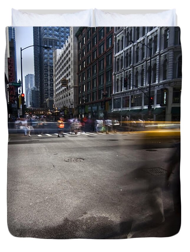City Street Duvet Cover featuring the photograph Getting Somewhere by Sven Brogren