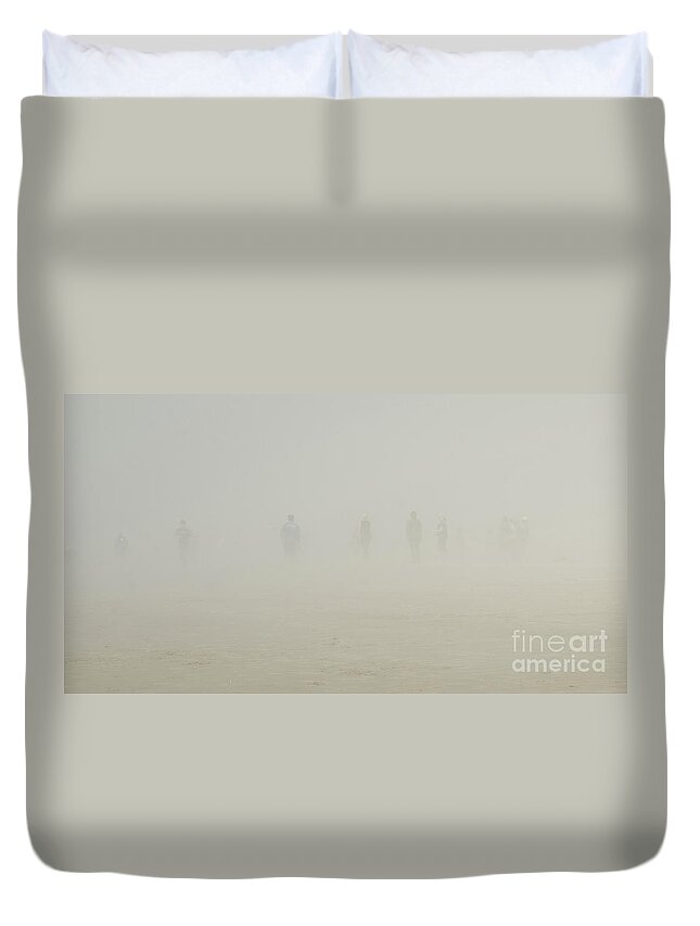 Sea Duvet Cover featuring the photograph Ghosts At The Coast by Nick Boren