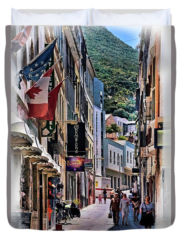 Gibraltar Duvet Cover featuring the photograph Gibraltar by Norma Warden