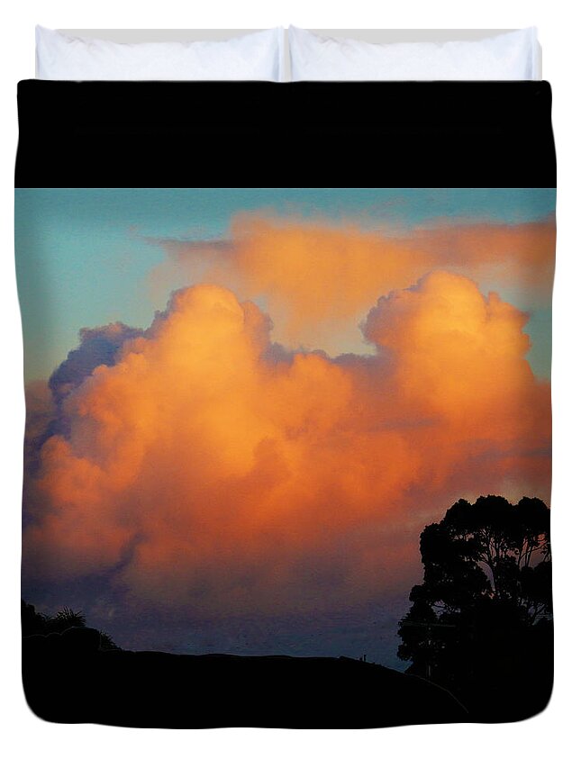 Sunrise Duvet Cover featuring the photograph Gilded Dawn by Mark Blauhoefer
